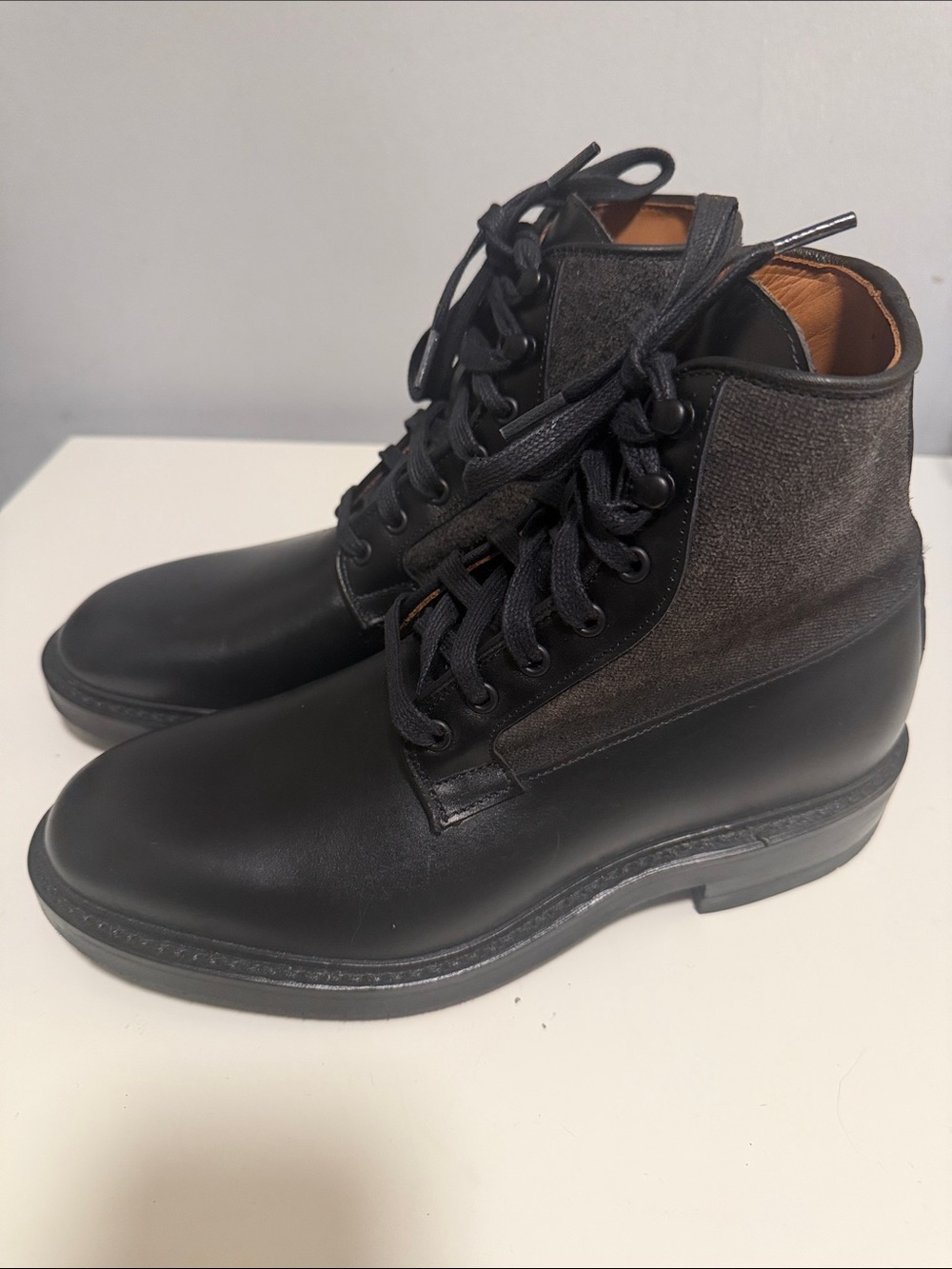 BLACK ALLEN EDMONDS DAIN LACE-UP BOOT LODEN SUEDE